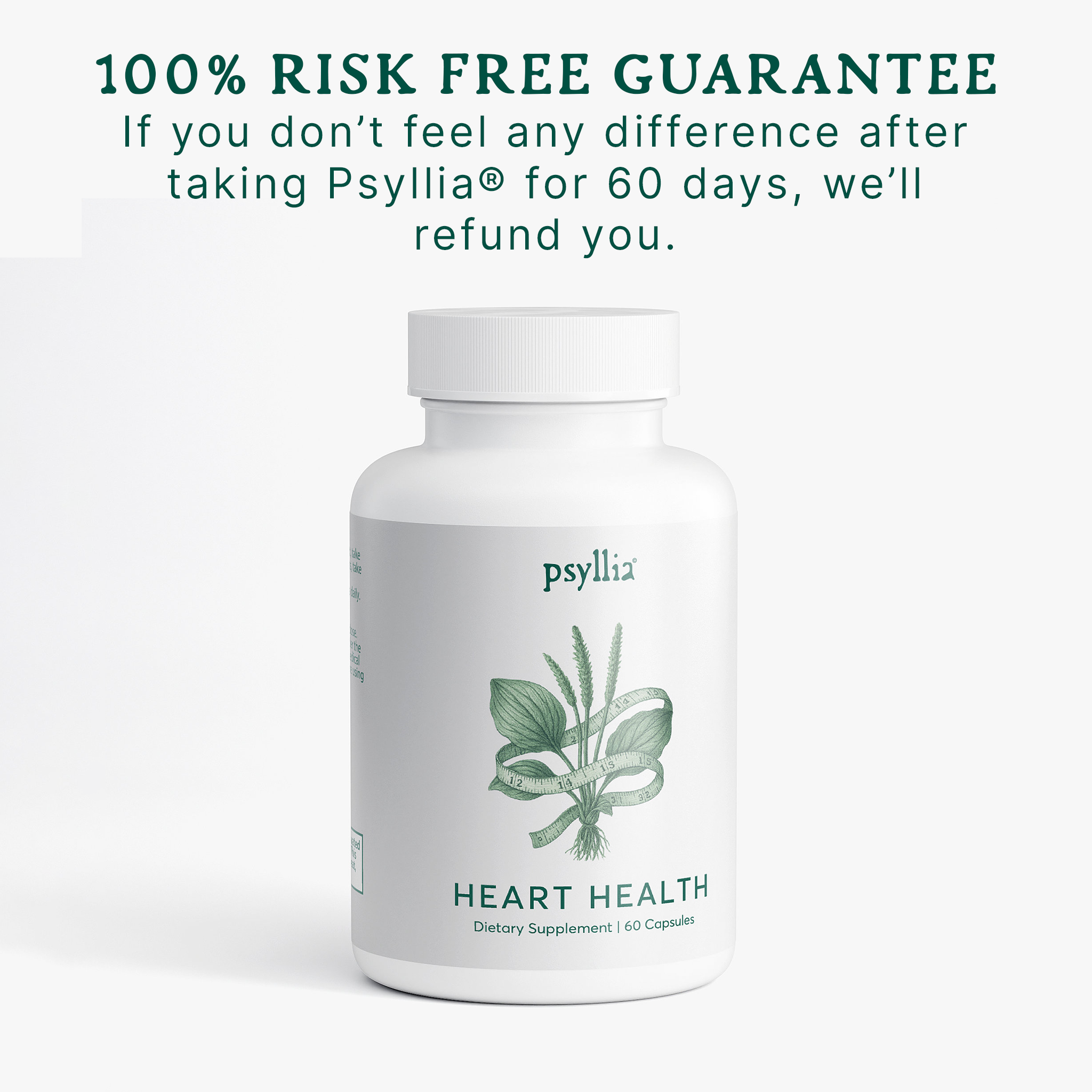 Psyllia® Heart Health™ | Psyllium Husk Capsules for Cholesterol