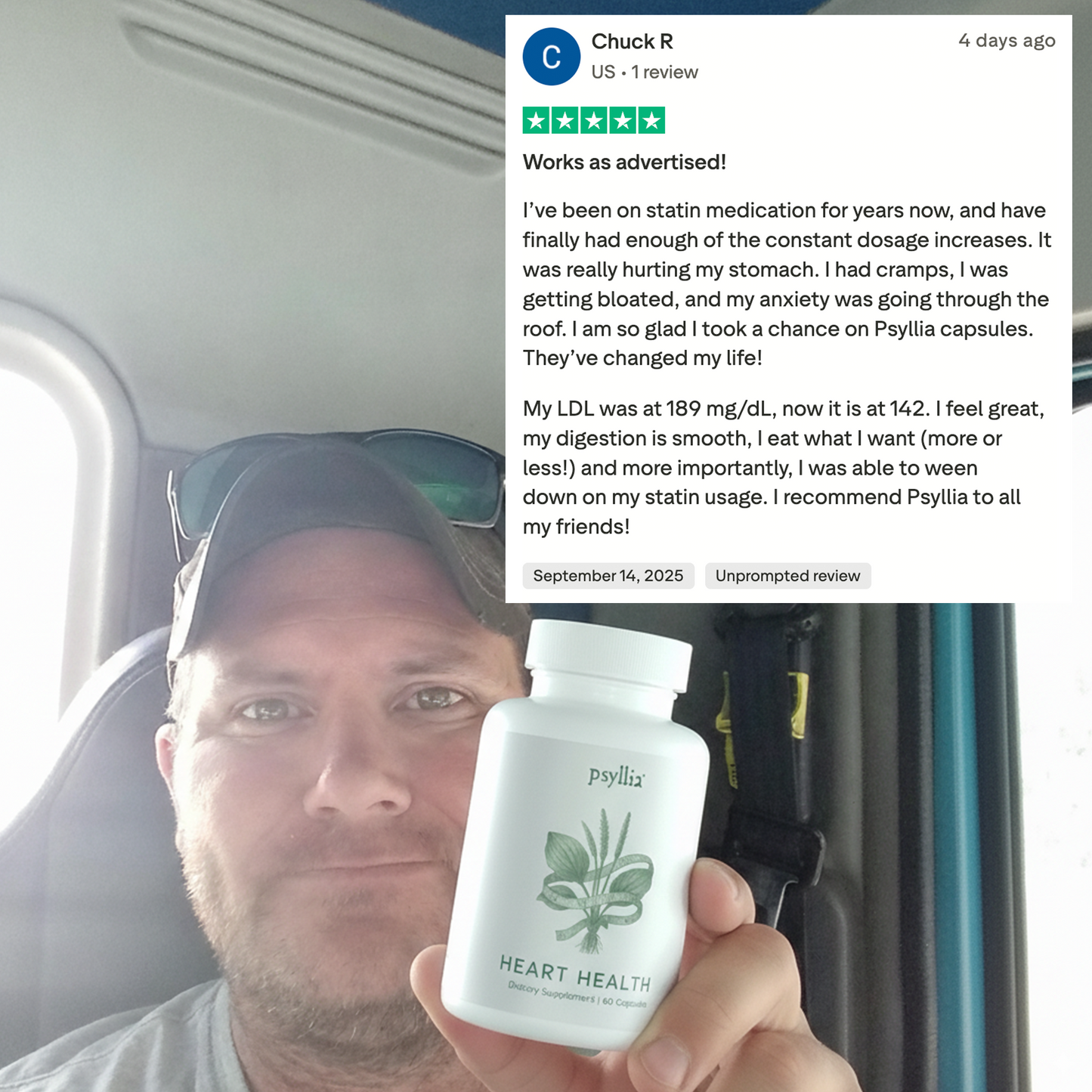 Psyllia® Heart Health™ | Psyllium Husk Capsules for Cholesterol